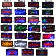 LED OPEN GEÖFFNET SCHILD LEUCHTSCHILD XXL REKLAME LEUCHTREKLAME DISPLAY WERBUNG 