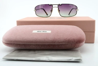 Miu Sunglasses SMU55B 2AC 5R1 Square Vintage Sun Purple Unisex + Case Cool - Image 1 of 4