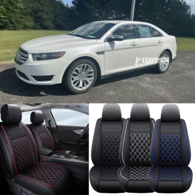 Conjunto completo de capa de assento de carro 5 lugares dianteiro + protetor traseiro para Ford Taurus 2008-2019 - Imagem 1 de 4