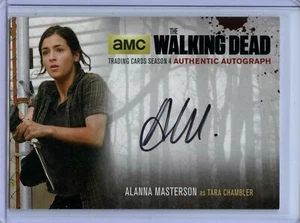 Alanna Masterson 2016 Cryptozoic Walking Dead Season 4 BLACK FOIL Autograph /125 - Picture 1 of 2