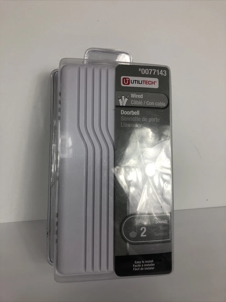 Timbre Utilitech 0077143 2 campanas en acabado blanco Foto 1 de 2