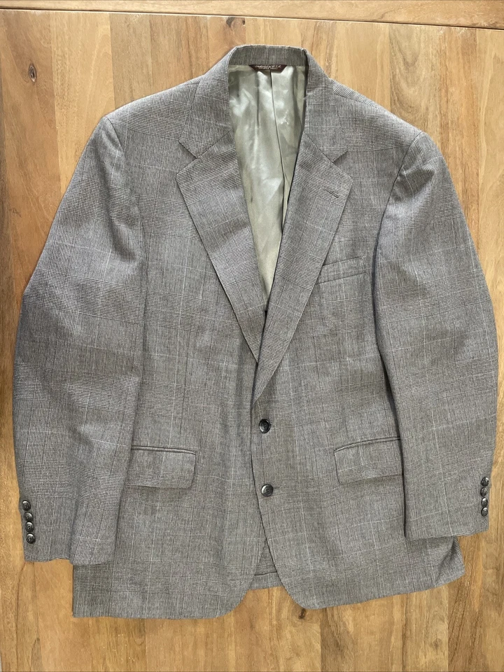 Cricketeer Glen Check Four Seasons Unstructured Blazer Sport Jacket Coat Men 44R - Image 1 of 4