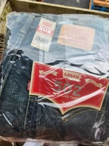 Levis Boys Jeans Size 16 Reg 28x28 Blue 502 Regular Fit Tapered Distressed Denim - Picture 1 of 3