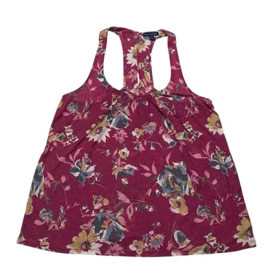 American Eagle | Purple Floral Racerback Sleeveless Top | Women's Size M - Image 1 of 4