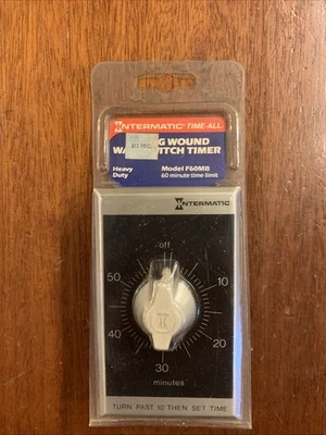 Intermatic F60MB Spring Wound Wall Switch Timer Heavy Duty Aluminum 60 Minute US - Image 1 of 4