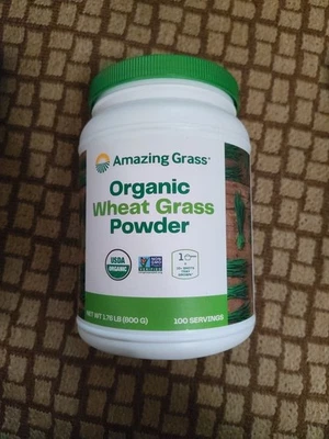 Increíble hierba hierba de trigo orgánica 1,76 libras 800 g sin gluten 100 porciones 4/26 Foto 1 de 4