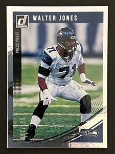 2018 Donruss #287 Walter Jones /100 Press Proof Silver Seattle Seahawks - Picture 1 of 2