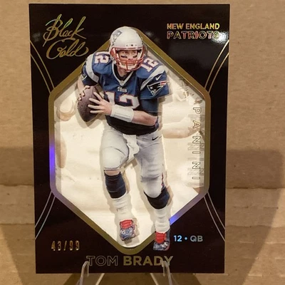 2014 Panini Black Gold Tom Brady #7 New England Patriots Gold 43/99 - Image 1 of 4