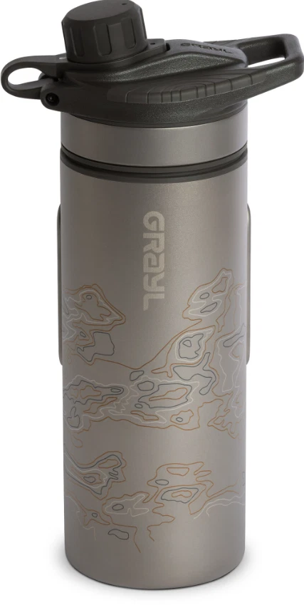 Filtro de agua y botella purificadora Grayl GeoPress Ti - 24 fl. oz. - Bebe en cualquier lugar Foto 1 de 1
