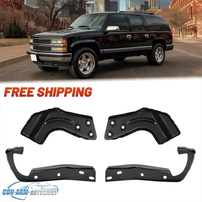 For Chevrolet Tahoe 1994-2000 Front Bumper Bracket Left & Right Side 4PCS Steel Foto 1 de 4