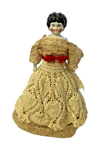 Bambola testa di Cina tedesca vintage alta 12" - Foto 1 di 19