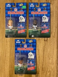 1996 NFL HEADLINERS DALLAS COWBOYS LOT OF 3 E. SMITH T. AIKMAN D. SANDERS NRFP - Picture 1 of 8