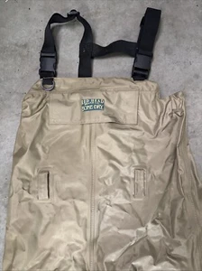 RED HEAD BONE DRY Men's Size SM Brown Tan NEOPRENE/NYLON CHEST WADERS w/ Straps - Picture 1 of 4