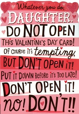 Funny VALENTINE'S DAY Pop-Up Card FOR DAUGHTER, Do Not Open Joke by Hallmark +✉ - Image 1 of 4