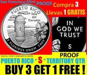 2009 S PR Peseta PUERTO RICO scarce SAN FRANCISCO quarter BUY 3 get 1 FREE coin - Picture 1 of 3