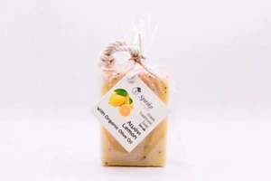 Naturseife mit Bio-Olivenöl und Zitrone handgemachte Seife verpackt Geschenk - Bild 1 von 1
