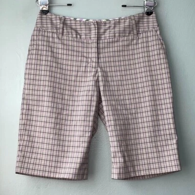 Pantalones Cortos Adidas Para Mujer Talla 4 Púrpura A Cuadros Activos Preppy Deportivos Golf Y2K Foto 1 de 4