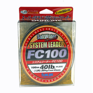 Sunline Fluorocarbon Leader (SYSTEM LEADER FC 100) Any Pound Test 33 Yard Spool