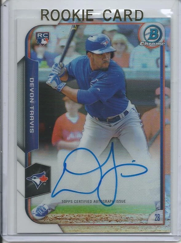 2015 Bowman Chrome Devon Travis Auto Refractor Rookie RC #BCAR-DT Mint 424/499 - Image 1 of 1