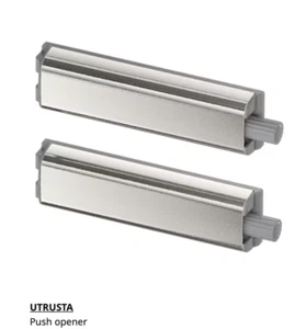Opened  IKEA UTRUSTA Push Opener for Cabinet Doors -  LOT of 50 -  Silver - Picture 1 of 1