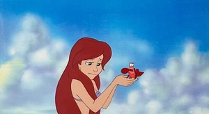 1989 DISNEY ARIEL THE LITTLE MERMAID ORIGINAL PRODUCTION ANIMATION CEL WITH COA - Imagen 1 de 3
