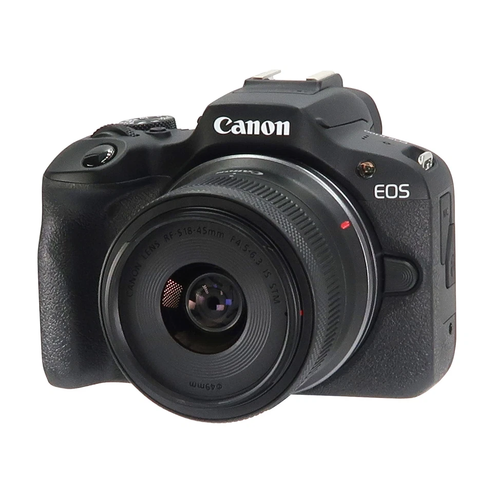 Canon EOS R100 Mirrorless Camera with 18-45mm Lens - Black - Image 1 of 4