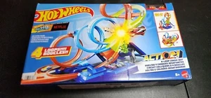 Hot Wheels Action 4-Loop Crash Out Track Set w/ Motorized Booster & 1:64 Toy Car - Picture 1 of 3