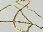 14k Yellow Gold 2mm Singapore Chain Necklace 18 Inches