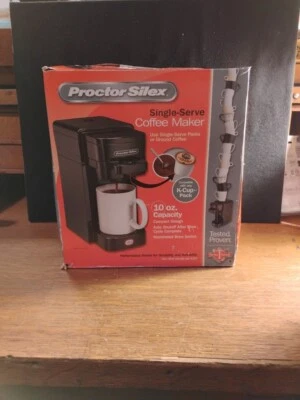 Proctor Silex Single-Serve COFFE MAKER -Any K-Cup - 10 oz. - Black - Open Box 🎁 - Image 1 of 4