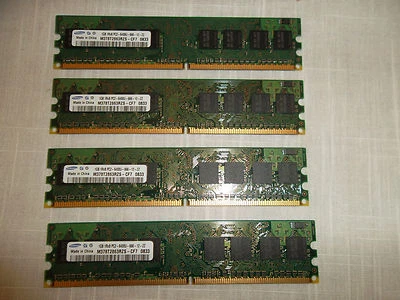LOT-4 Samsung Desktop Memory 1GB PC2-6400U 800MHz NON-ECC 240-Pin M378T2863RZS - Image 1 of 4