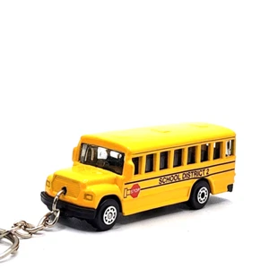 School Bus District 2 Yellow Custom 1/64 Scale Maisto, Matchbox GREAT GIFT🎁 - Picture 1 of 6