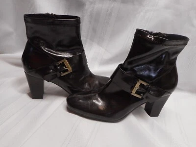 BOTAS ETIENNE AIGNER "Billie All" NEGRAS CON HEBILLA TACÓN ALTO Talla 8.5 Foto 1 de 4