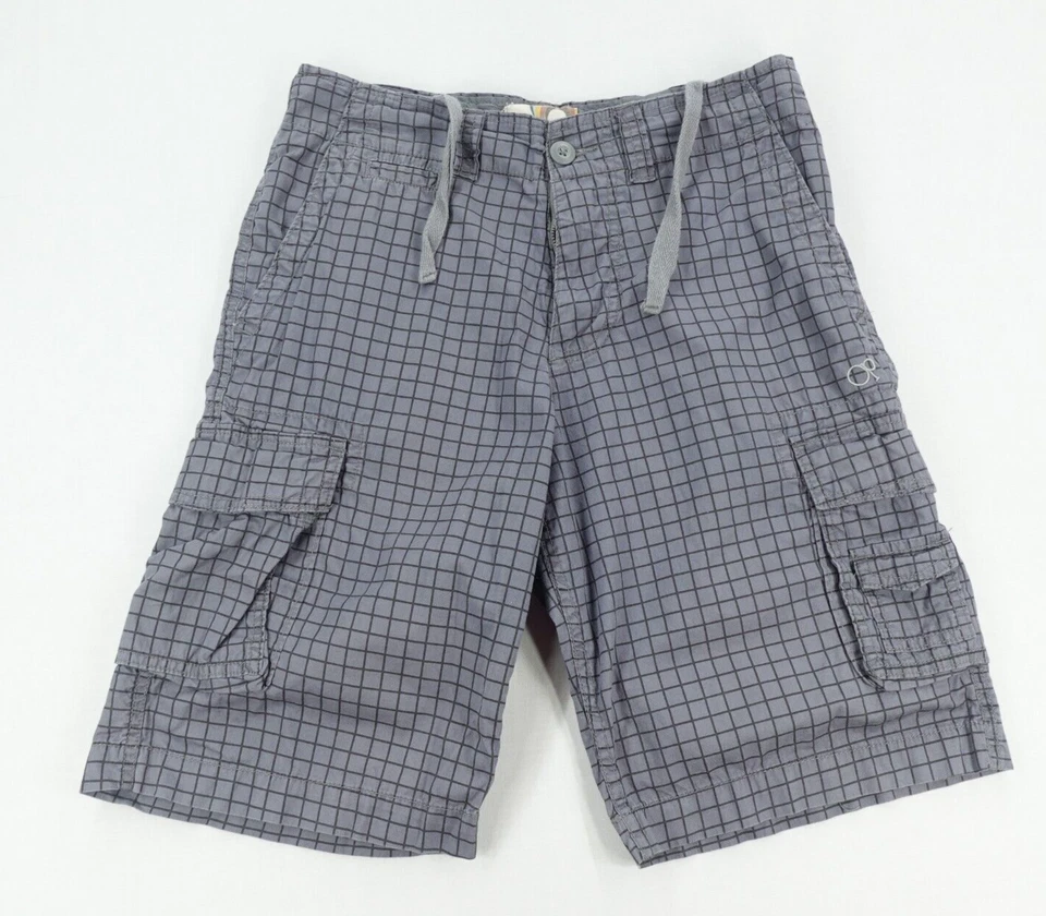 Vintage Ocean Pacific Cargo Shorts Men's Size 30 Grey Check Beach Surf - Image 1 of 4