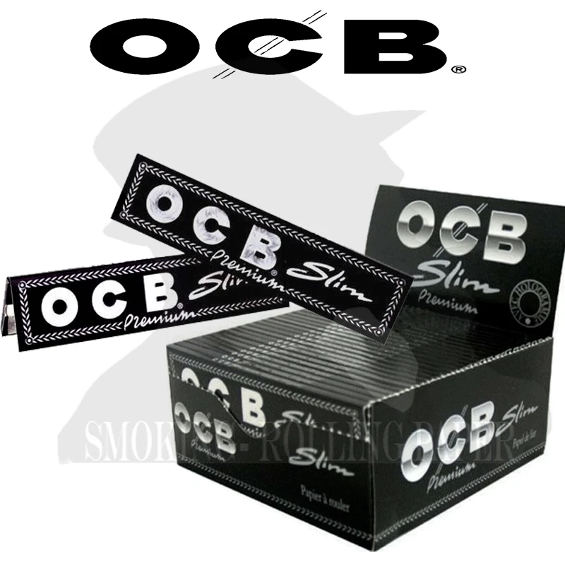 OCB Premium Black Cartine King Size Slim – Rolling Papers 25 Libretti