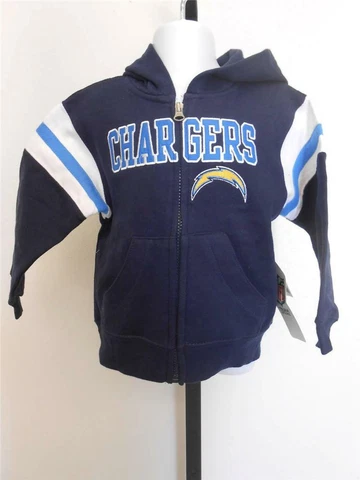 NEW-Minor-Flaw Los Angeles Chargers Infant Toddler Sizes 2T-3T Hoodie Jacket Cover