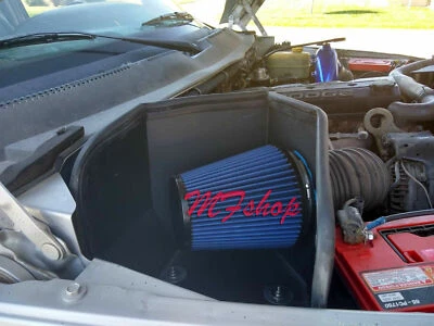 Blue For 94-02 Dodge Ram 2500 3500 5.9L Diesel Cold Air Intake + Heat Shield - Image 1 of 2