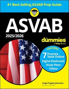 2025/2026 ASVAB for Dummies: Book + 7 Practice Tests Paperback 2025 by Angie Pap - Picture 1 of 1