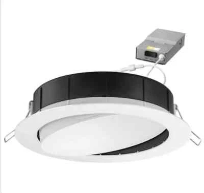 Iluminación Lithonia 6 pulgadas Kit cardán LED temperatura color seleccionable blanco mate Foto 1 de 4