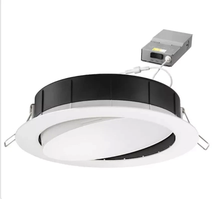 Lithonia Lighting 6 In. Selectable Color Temperature LED Gimbal Kit Matte White