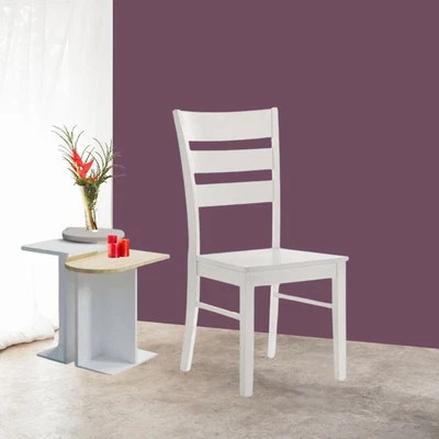 Sedia in legno Lisa colore bianco laccato opaco H 99x46x54.5 cm. - Immagine 1 di 3