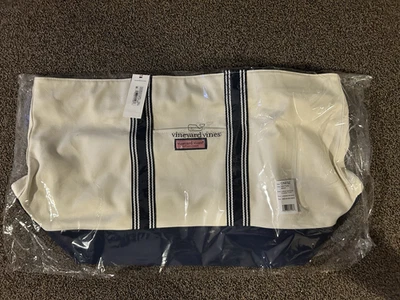 Nuevo Bolso de Playa Grande Clásico Vineyard Vines Heritage Blanco Marino $138 Nuevo con Etiquetas Foto 1 de 4