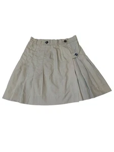 Flynn O'Hara Girl's Wrap Style Pleated Khaki Beige Skirt Rayon/Poly Size 16 XL - Picture 1 of 6
