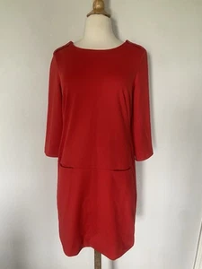 Vestido Banana Republic Rojo Hasta la Rodilla Manga 3/4 Pequeño - Imagen 1 de 10