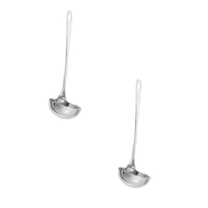 2 PIEZAS Utensilios de enlatado Cuchara de doble boca Cuchara para servir Cucharón de acero inoxidable - Imagen 1 de 12