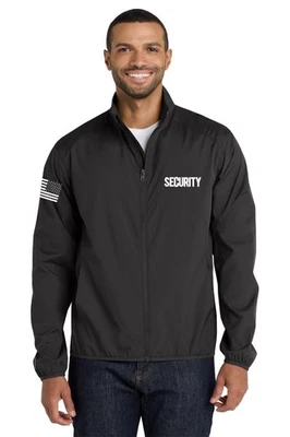 Men's Security Wind Breaker Jacket Wind & Water Resistant Lightweight - Image 1 of 4