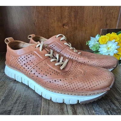 Zapatillas deportivas Cole Haan para hombre de cuero tostado Zerogrand perforadas punta de ala talla 9 Foto 1 de 4