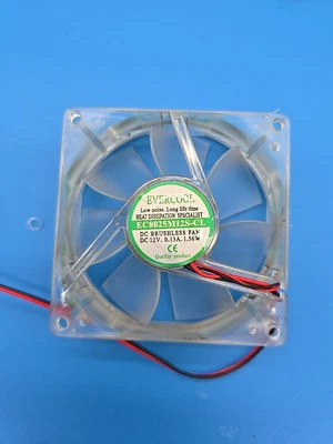 EVERCOOL 80mm x 80mm x 25mm SLEEVE BEARING FAN, EC8025M12S-CL , 4Pin - Image 1 of 4