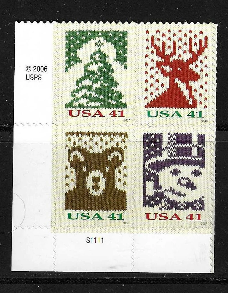 USA SC # 4207-4210 Christmas Knits , 2006 Christmas . MNH - Image 1 of 1
