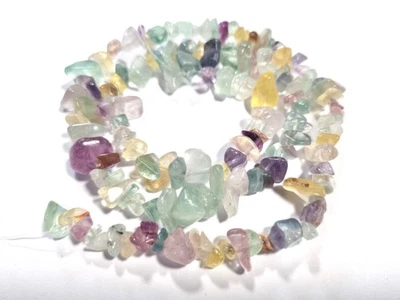 Fluorit Edelstein Splitter Nuggets ~ 5-8mm Strang Chips Perlen auffädeln - Bild 1 von 2