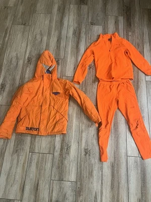 Chaqueta de esquí Burton DryRide juvenil pequeña con capucha naranja snowboard Gorpcore exterior Foto 1 de 4